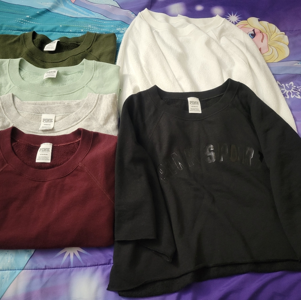 VS PINK Reversable Cutoff Crew Tee 6pcs
